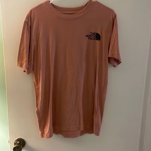 Salmon pink north face tee